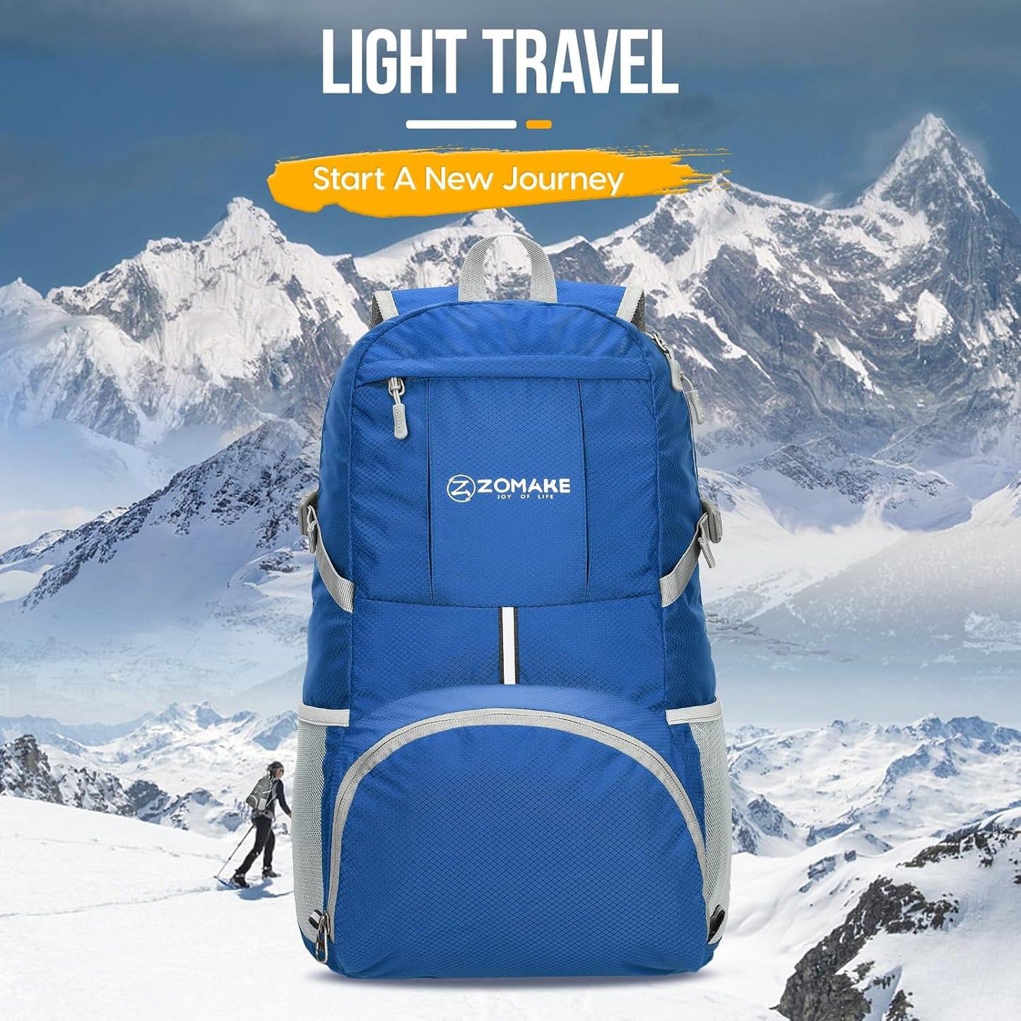ZOMAKE Foldable Backpack 35L - Lightweight Packable Hiking Daypack Water Resistant Folding Backpacks for Travel Camping Outdoor