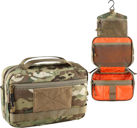 VOTAGOO GEAR Tactical Toiletry Bag Hygiene Bag EDC Military Tool Molle Pouches Small Dopp Kit Travel Shower Bag for Men