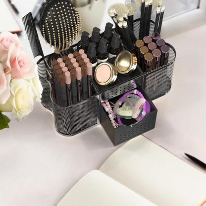 DecoBrothers Desk Organizers Pencil/Pen Holder Caddy Storage Accessories for Office, Black