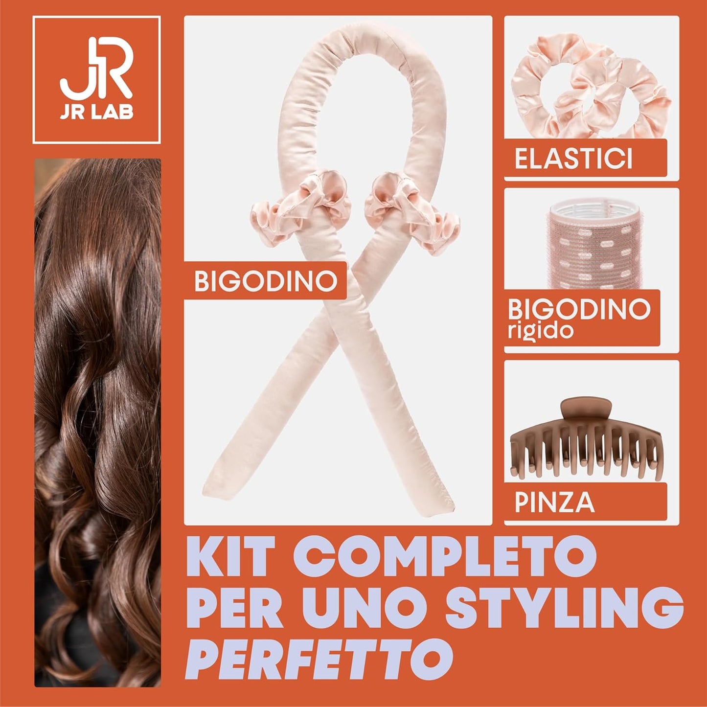 Long Hair Curler - DIY Kit with Soft Velvet Coating, Includes Accessories for Ease of Use - Dark Pink - Ideal for All Hair and Head Sizes