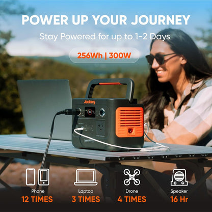 Jackery Explorer 240 V2 Portable Power Station, 256Wh LiFePO4 Battery with 300W AC/100W USB-C Output, 1Hr Fast Charging, Versatile Scenarios -Outdoor Camping, RV Travel