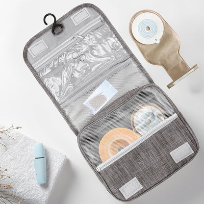 HDBHBH Travel Wash Bag - Large Travel Toiletries Organizer with Multiple Compartments,Suitable for Men & Women, Lightweight Dopp Kit for Camping, Business Travel, Makeup Accessories (Gray)