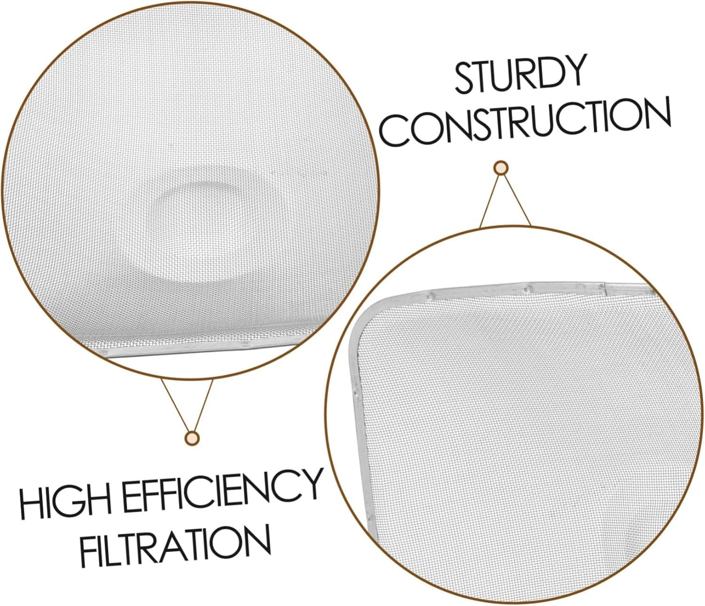 TEHAUX Range Hood Oil Mesh Filter Metal Grease Screen for Kitchen Hood Easy to Clean Durable