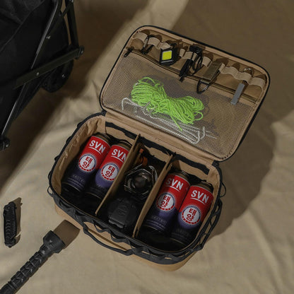 SEPWIK Tactical Camping Storage Bag Outdoor Utility Tote Bag Cookware Carry Bag Multifunctional Tool Storage Bag Trunk Organizer for Travel, Hiking, Picnic, Trekking, RV