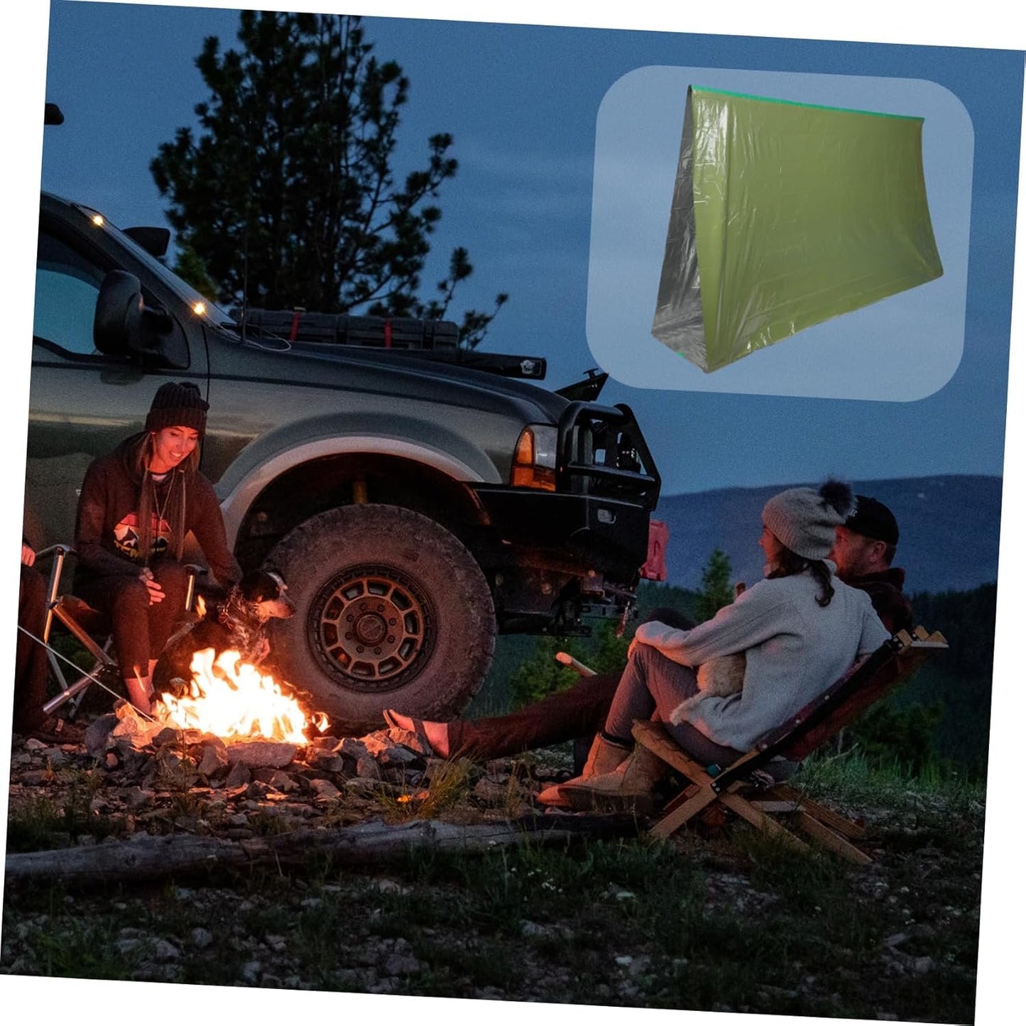 JUMPLAWN Emergency Thermal Survival Tent Multi Functional Outdoor Camping Durable Windproof Blanket for Hiking Expeditions Emergency Situations
