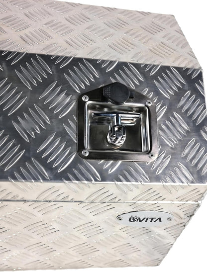 Inspirer Studio Aluminum Heavy Duty Pick Up ATV Trailer Tool Box with Lock (44''x15''x15'' Silver)