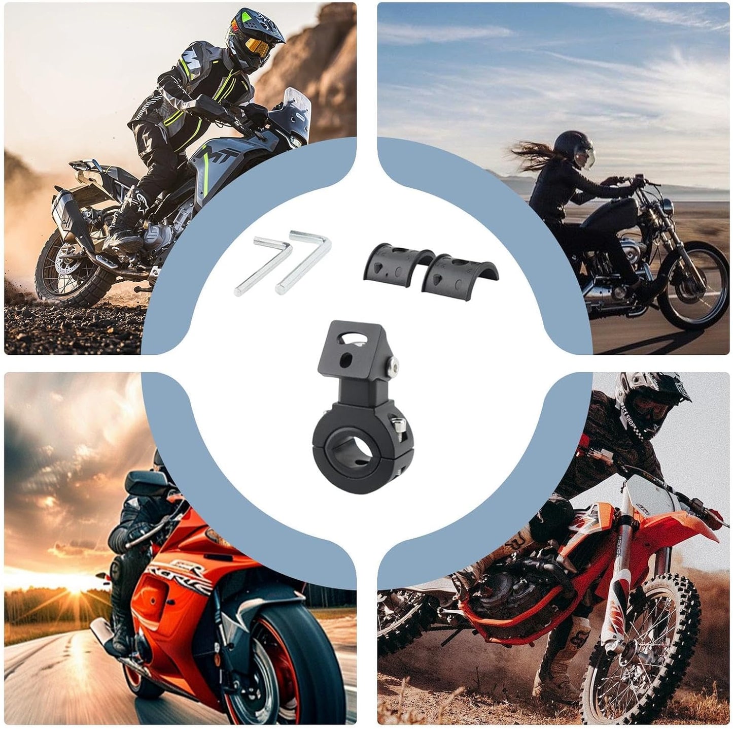 Light Mounts, Light Mounting Staffe, Alluminio Lega Mounts, Motociclo Light Mounts, Driving Fog Lights Mounts, Auxiliary Lights Staffe, Lighting Accessories,