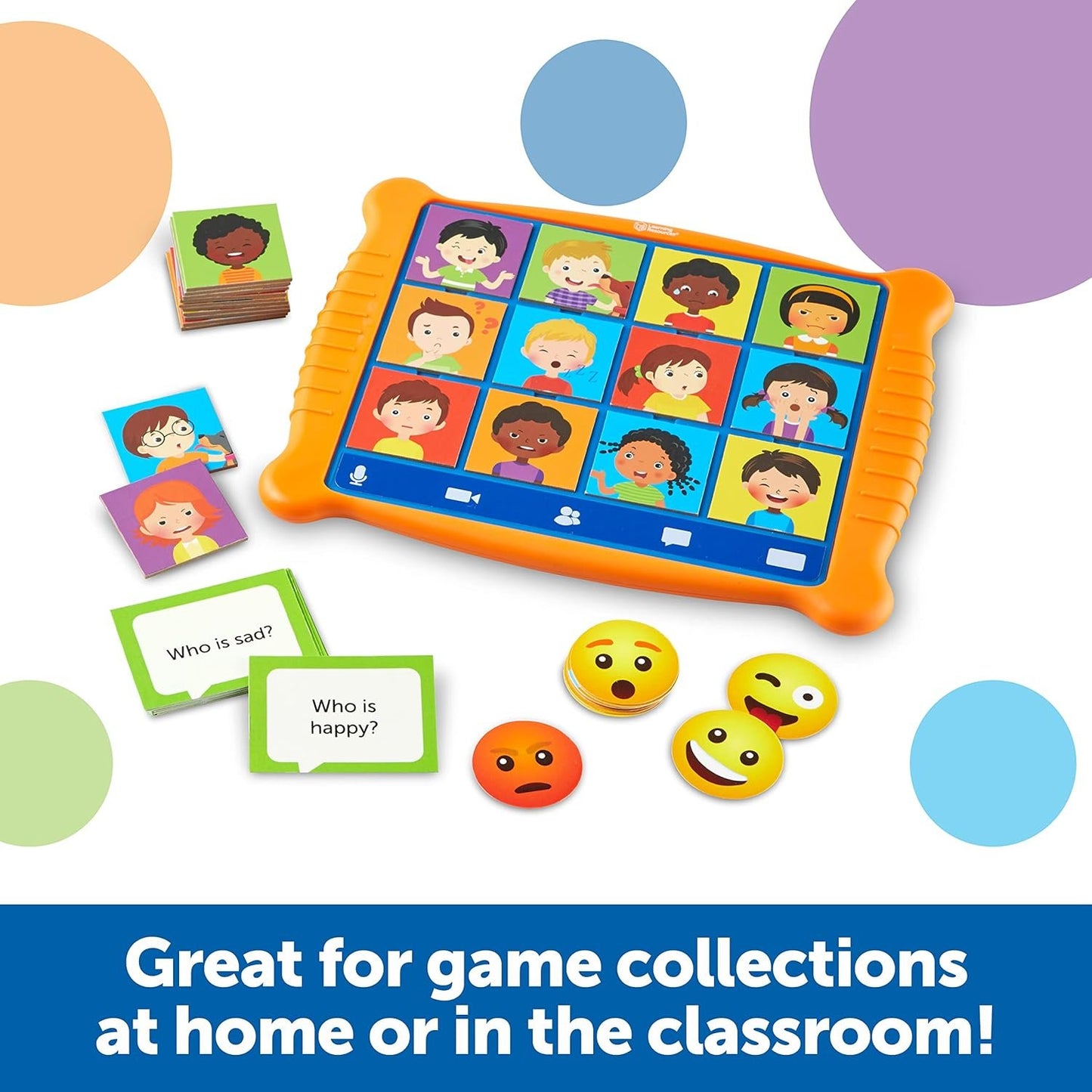 Learning Resources Who's Feeling What? 49 Pieces, Age 3+ Social Emotional Learning Games, Communication Games for Kids, Emotion Toys