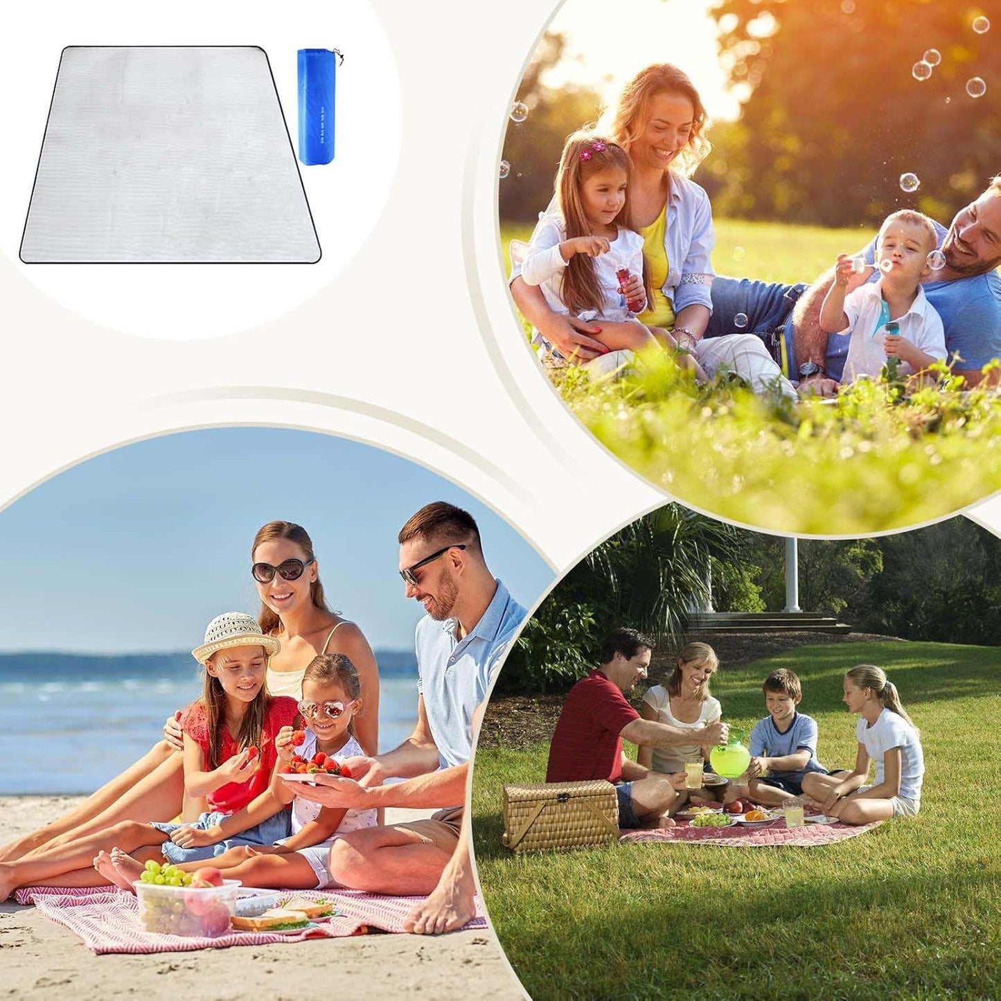 Foil Tent Mat, Portable Floor Mat, Waterproof Picnic Blanket, Aluminum Camping, Outdoor Hiking Gear, Climbing Carpet, Insulated Ground Sheet for Travel 78.74x78.74 inches