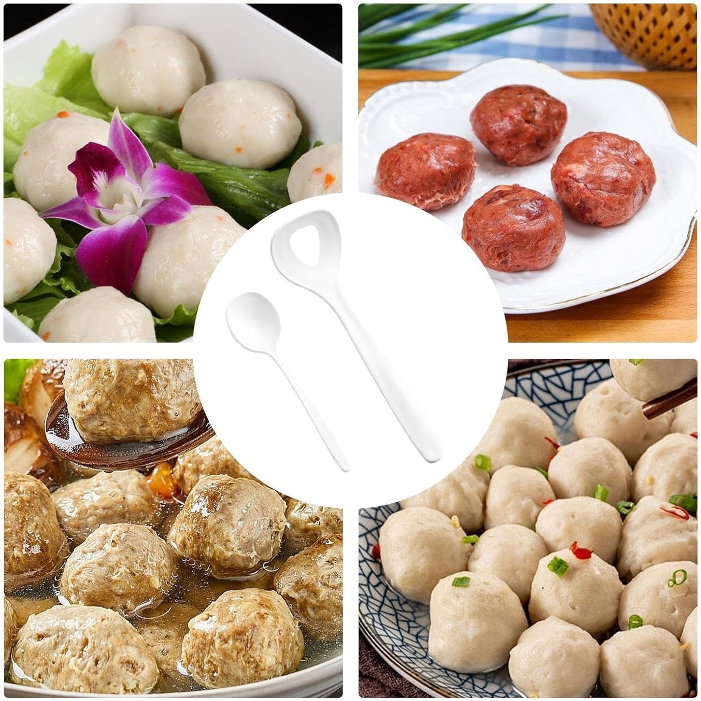Manual Meatball Scoop - Scoop for Meatball Making | Kitchen Meatball Mold, Meatball Shaping Scoop, Non-Stick Cooking Tool, Stainless Steel Meatball Scoop, Food Prep Tool, Meatball Maker for Home