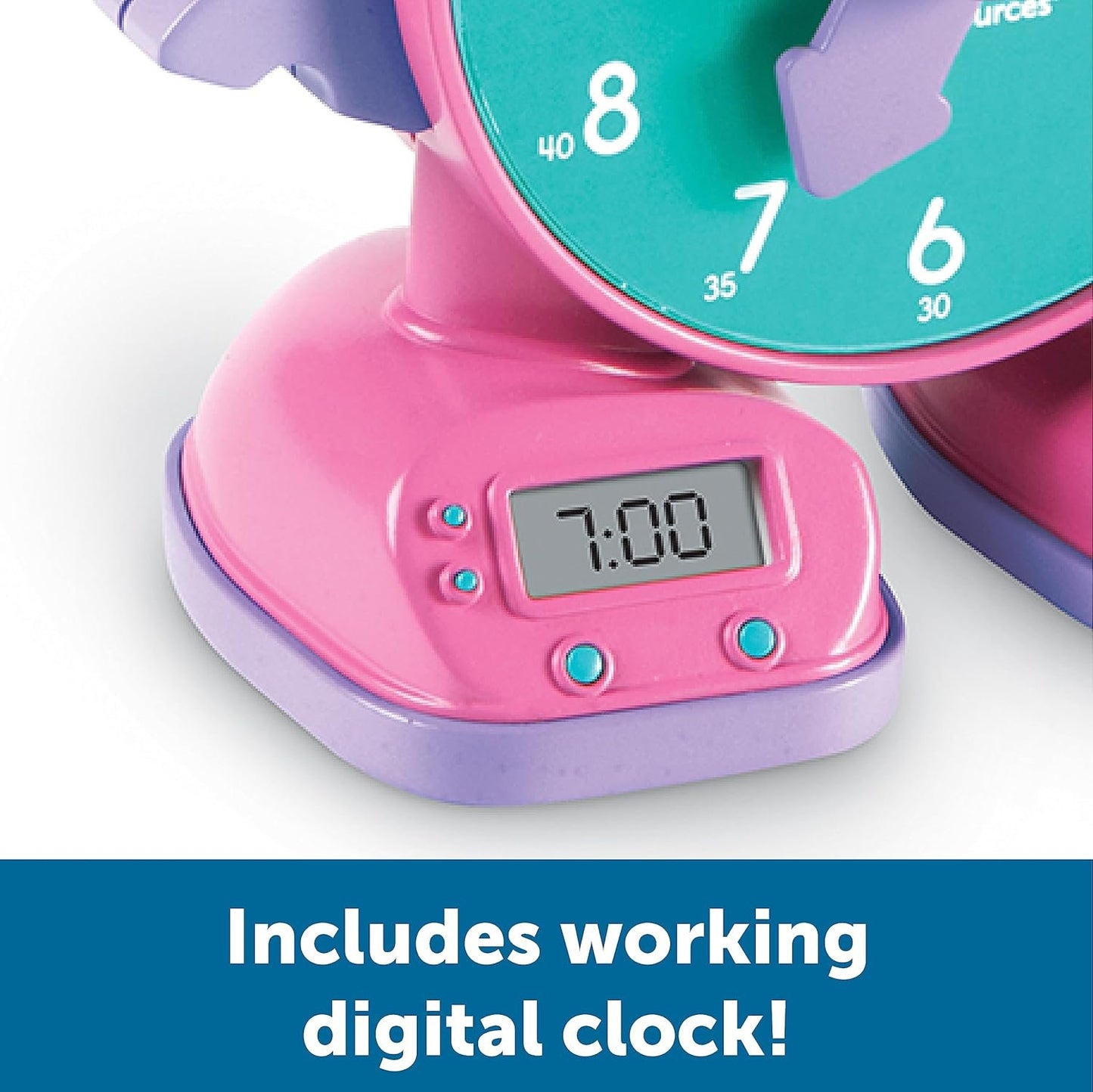 Learning Resources LER2385P Tock The Learning Clock Toy, Pink