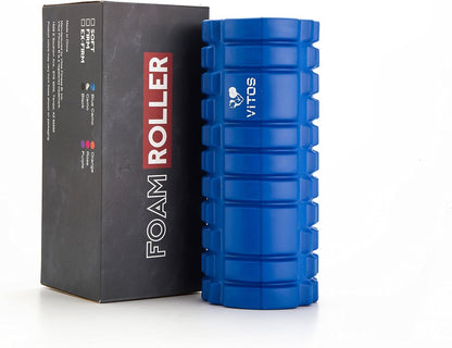 Massage Foam Roller | Exercise Stretch Massage Tool Deep Tissue Fitness Stretching Pilates Yoga Muscles Back Thigh Relief Smooth Firm Sport Therapy