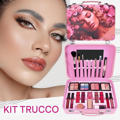 Teens Makeup Kit, Large Capacity Cosmetic Set with Reusable Case, Long Lasting Dress Up Accessories with Eyeshadow, Waterproof Makeup Palettes for Beginner, Multicolour