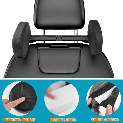 Car Seat Headrest Pillow,Head Neck Support Detachable,Premium seat held Pillow, 180 Degree Adjustable Both Sides Travel Sleeping Cushion for Kids Adults (Black)