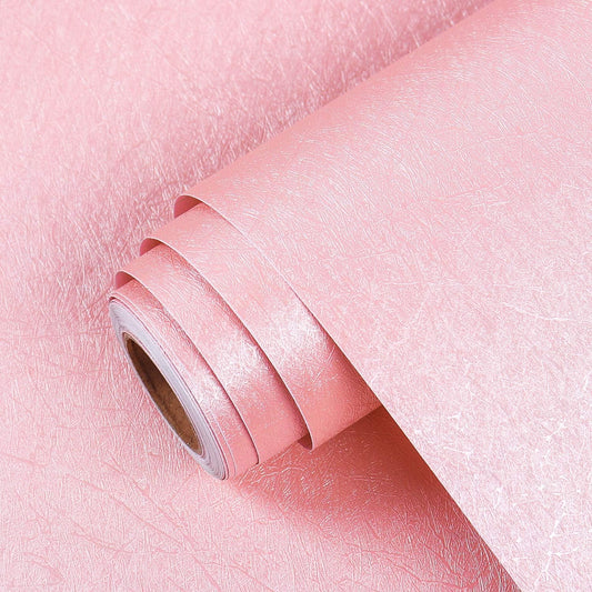 Livelynine 40CMX5M Pink Wall Sticker Children's Bedroom Wallpaper Roll Paper Roll Modern Wall Cards for Children Furniture Girl Wall Decoration