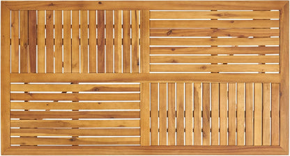 Great Deal Furniture 298194 Hestia Teak Finish Acacia Wood Rectangular Dining Table, Natural Staine