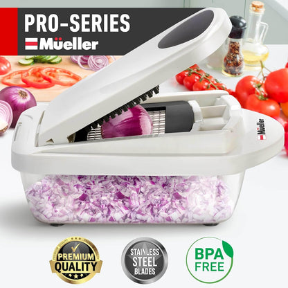 Pro-Series Onion Chopper, Slicer, Vegetable Chopper, Cutter, Dicer, Spiralizer Vegetable Slicer with Container and 8 Blades
