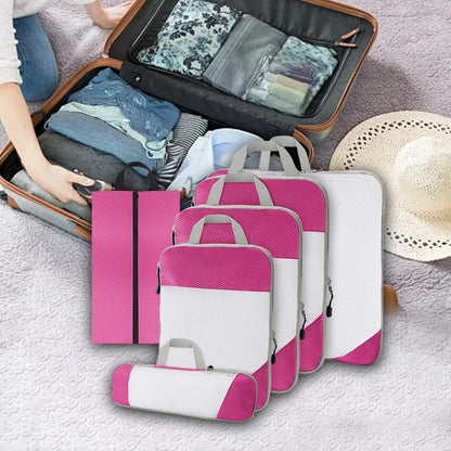 Gralara Ultimate Travel Packing Cubes Set for Seamless Organization, Pink