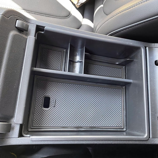CDEFG Center Console Organizer Tray for 2022 2023 2024 Santa Cruz/ 2022 2023 2024 Tucson NX4 Limited Console Armrest Organizer Interior Accessories Armrest Insert Secondary Storage Box