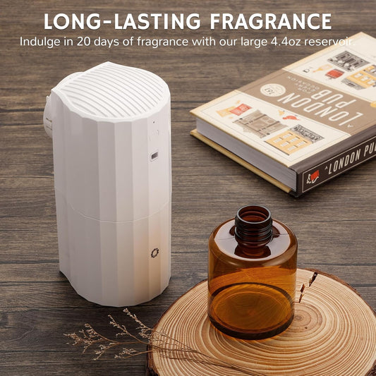 Airthereal Plug-in Waterless Fragrance Diffuser, 130ml Nebulizing Aromatherapy Air Diffuser, Scent Air Machine with Smart App Control, Auto Shut-Off, Safe for Children and Pets, White