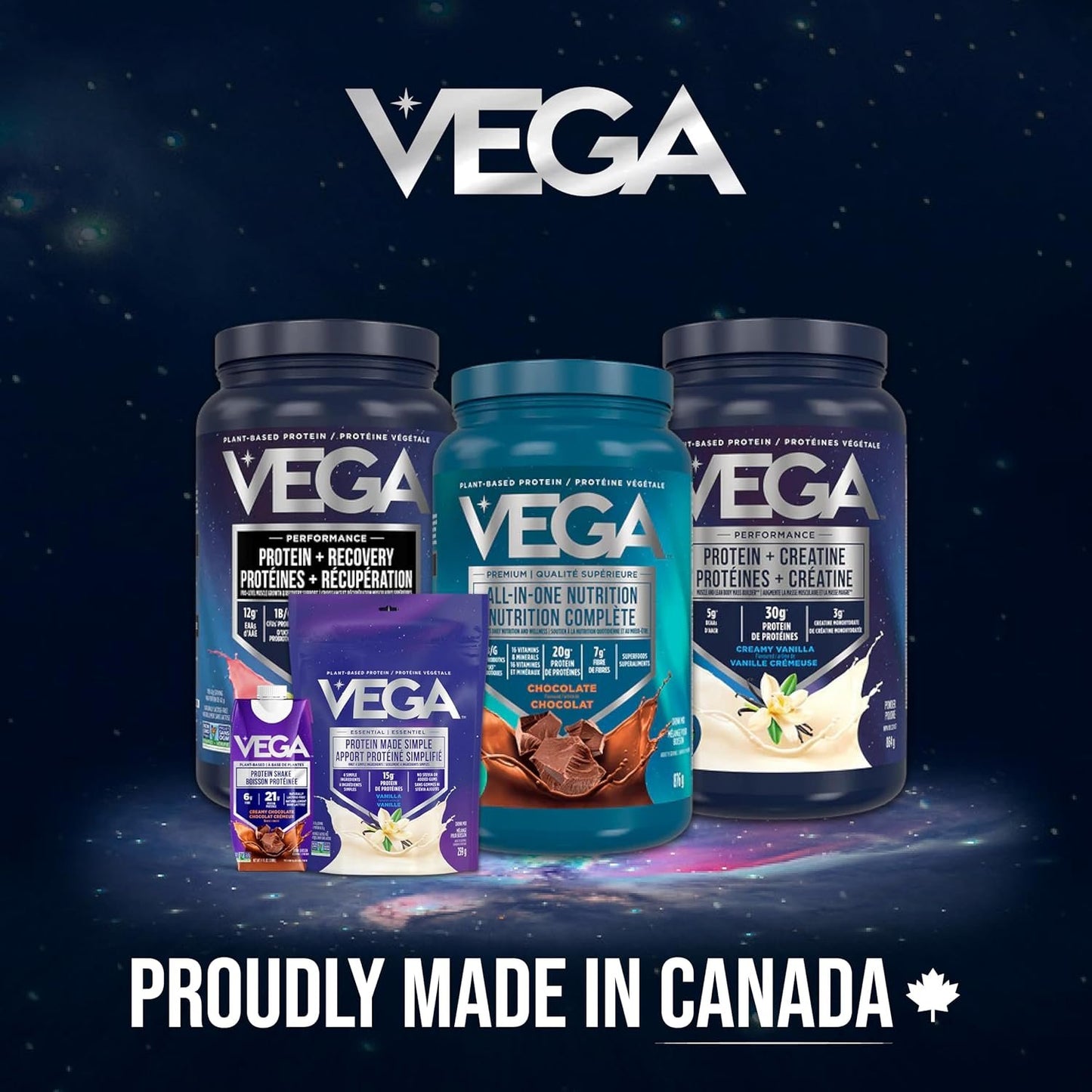 Vega All-in-One Vegan Protein Powder Mixed Berry (20 Servings) Superfood Ingredients, Vitamins For Immunity Support, Keto Friendly, Pea Protein For Women & Men, 850g (Packaging May Vary)