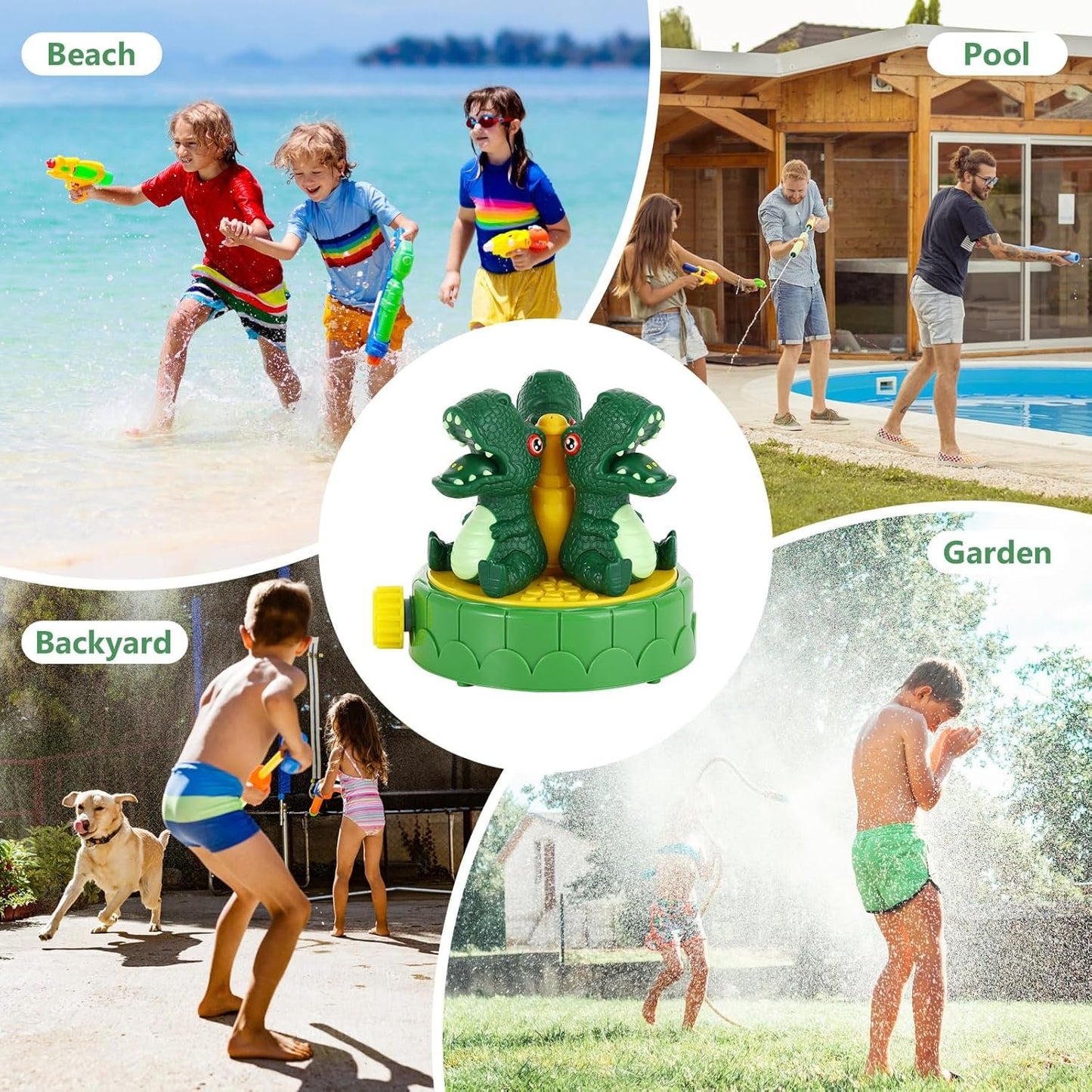 MoKo Sprinkler for Kids-Cute Outdoor Water Toy Spray Swimming Pool Toy, Fun Summer Play Water Toys for Backyard Lawn Garden Game Activities Pet Boys Girls