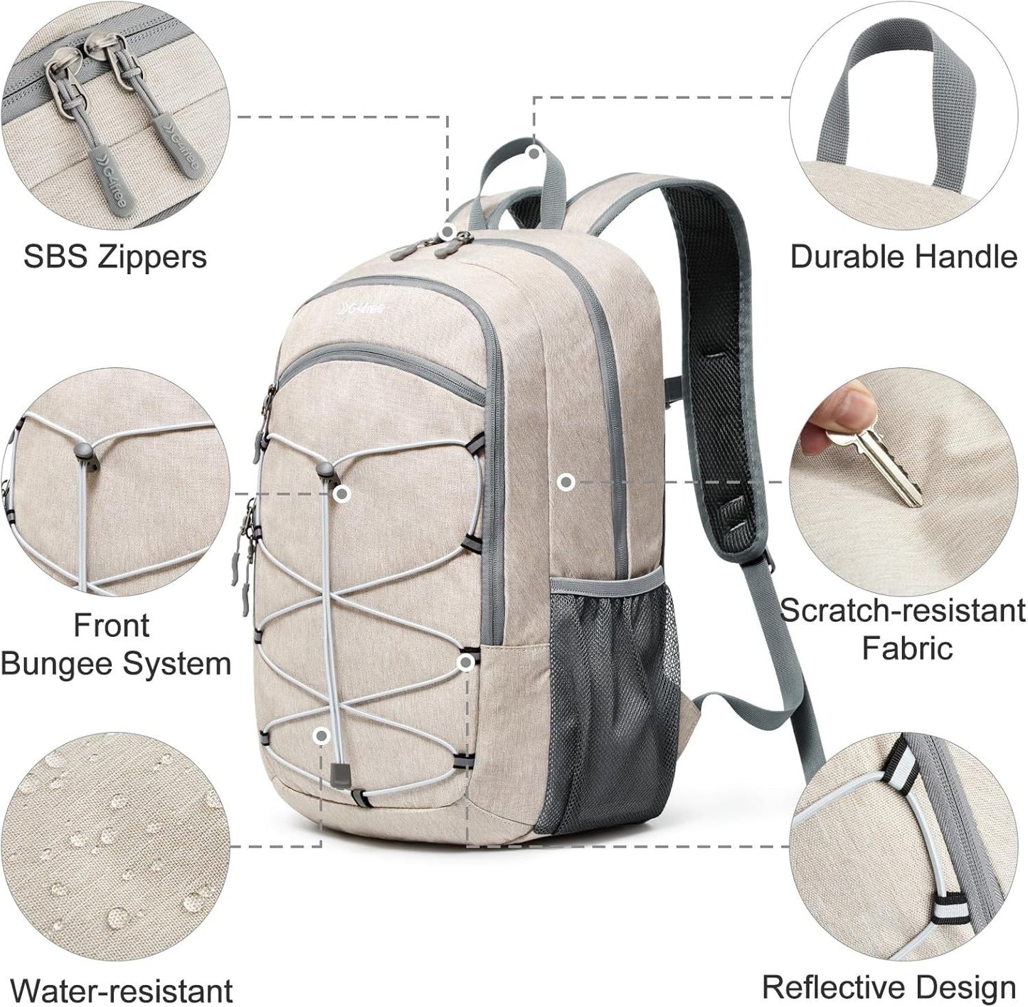 G4Free 12/20L Mini Hiking Daypack, Small Hiking Backpack Compact Outdoor Shoulder Backpack for Travel Cycling