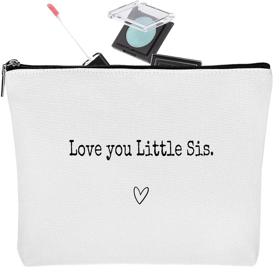 Besreey Best Sister Ever Toiletry Bag - Best Sister Ever Large Organizer Sister | Portable Travel Toiletries Hygiene Bag, Funny Christmas Birthday Makeup Cosmetic Bag