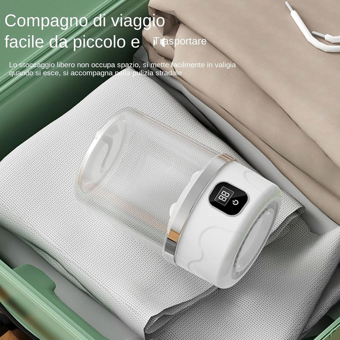 Mini Washing Machine, Rechargeable Washer, Baby Clothing, Towels Delicates Socks, Clothes Cleaning Appliance for Travel Home Items, Small Size, Convenient Use 4.92x4.92x7.87 inches