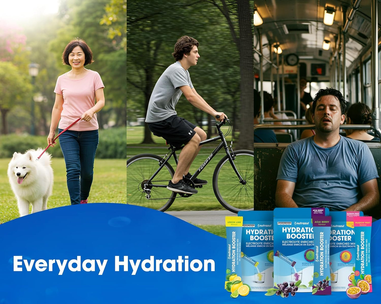 Nutrazul Hydration Booster | Supports Rapid Hydration | Electrolyte Enriched Mix | No Artificial Sweeteners | Passion Fruit Flavour | Vegan, Gluten-Free, Non-GMO | 90 Sticks