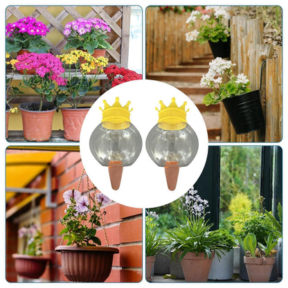 Plant Watering Devices – Self Watering Feeding System and Self-Watering Globe | Automatic Drip Irrigation Tool for Indoor Outdoor Plants, Succulents, and Garden Use (2-Pack)
