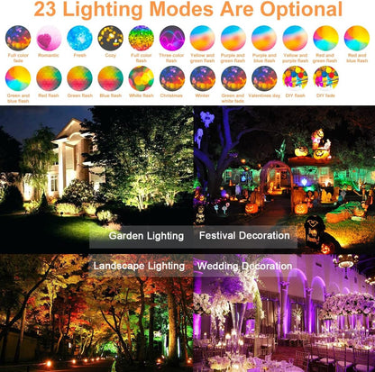 Led Flood Light 300W Equivalent,RGB Color Changing Outdoor Lights Smart Floodlight with APP Control,2700K&16 Million Colors,DIY Scenes,IP66 Waterproof,Timing,Music Sync,US 3-Plug(4Pack)