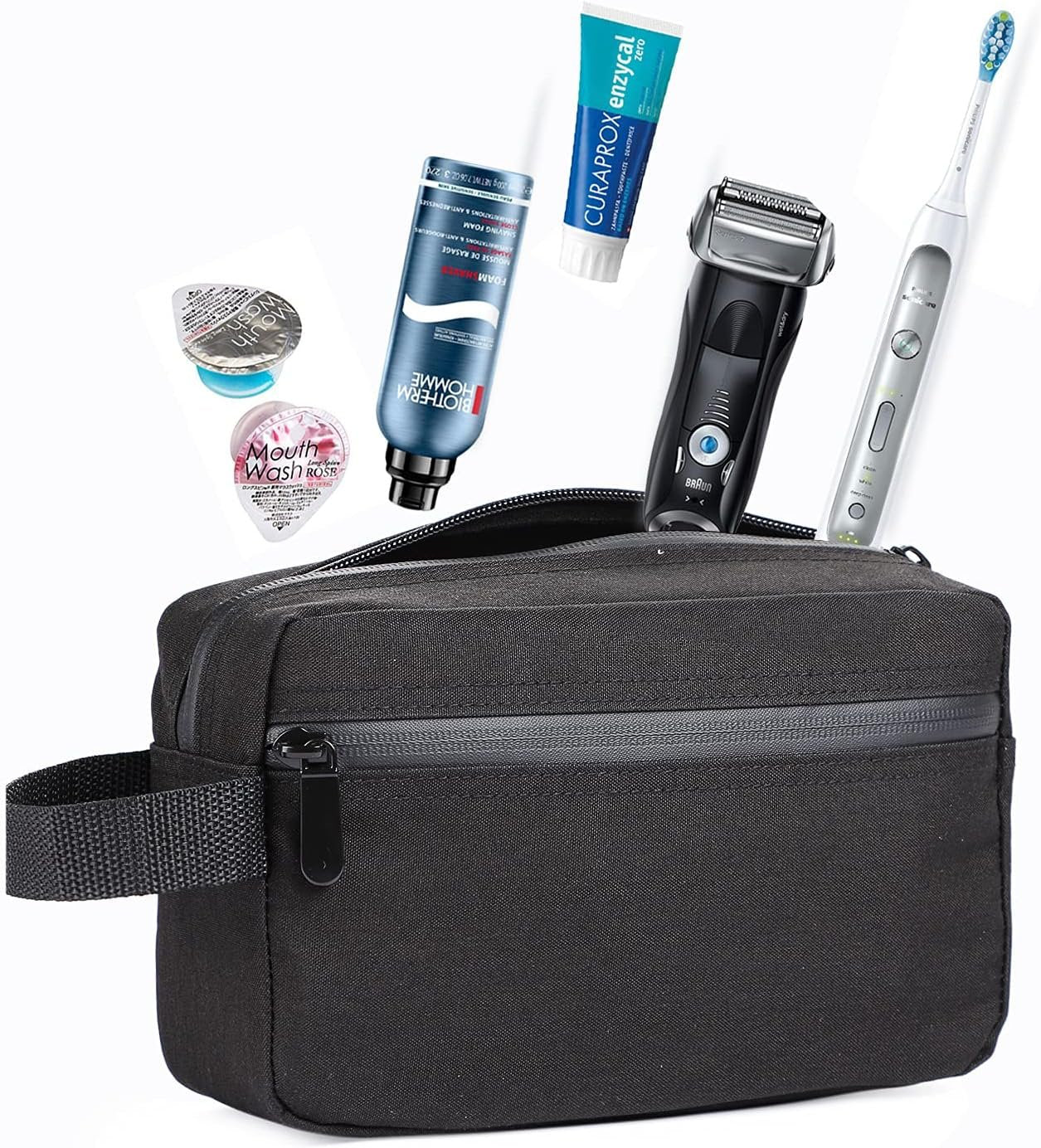 Etercycle Toiletry Bag for Men, Portable Travel Toiletry Organizer Bag,Shaving Bag for Toiletries Accessories (Black)