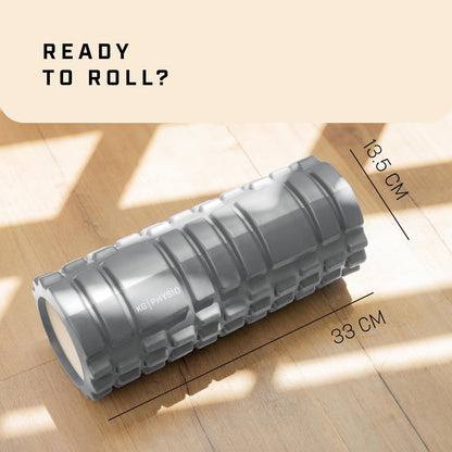 KG Physio - Foam Roller and Massage Roller for Legs, Back and Arms, Ultra Lightweight, Essential for Deep Tension Release 13" x 5"