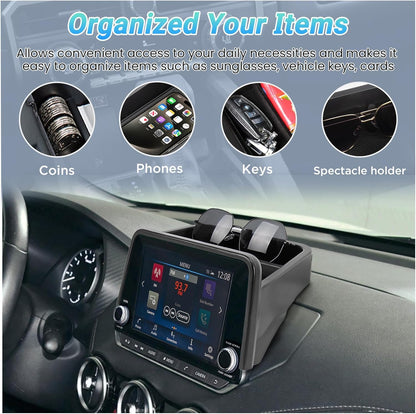 Sinminou Center Console Organizer Dashboard Tray Compatible With 2020-2025 Nissan Sentra Interior Accessories, Dashboard Storage Organizer Box, Only fits 8-inch screen