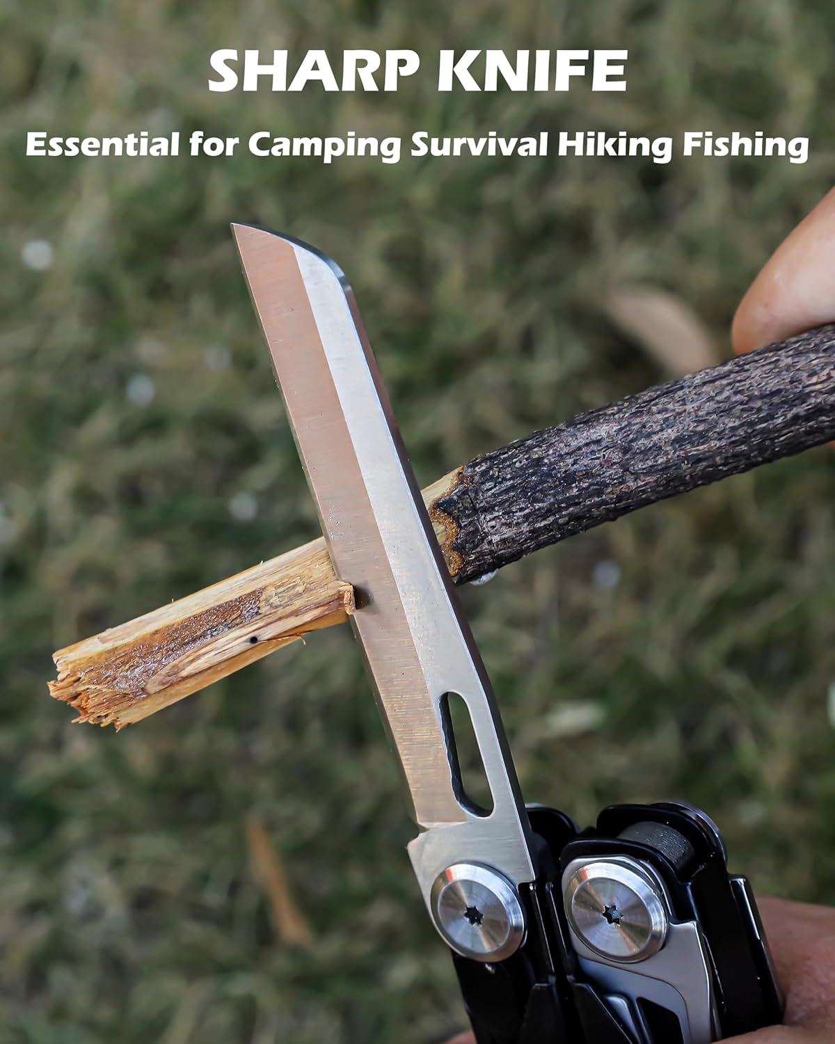 RUSH DEER Multi-Tool 18-in-1 Essential Survival Tools and Multitools Plier- Gift for Men-Versatile Camping Tool Kit-ultimate versatile toolkit For DIY, Outdoor-Black