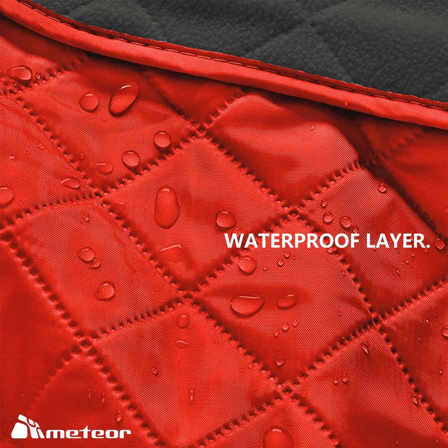 Meteor Picnic Mat Extra Large 210x140cm - Picnic Rug, Camping Mat, Picnic Blanket, Waterproof, Windproof, Quilted Fleece Outdoor Mat for Camping, Beach, Travel, Stadium & Pets