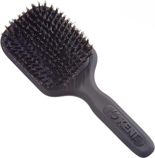 (Medium, Graphite Grey) - Kent AirHedz Pro Medium Pure Bristle Paddle Brush Graphite Grey