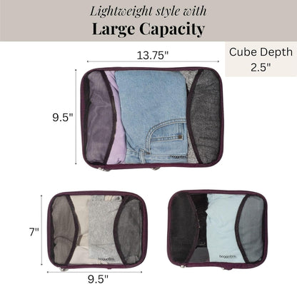 Baggallini 2 Med + 1 Large Compression Cube