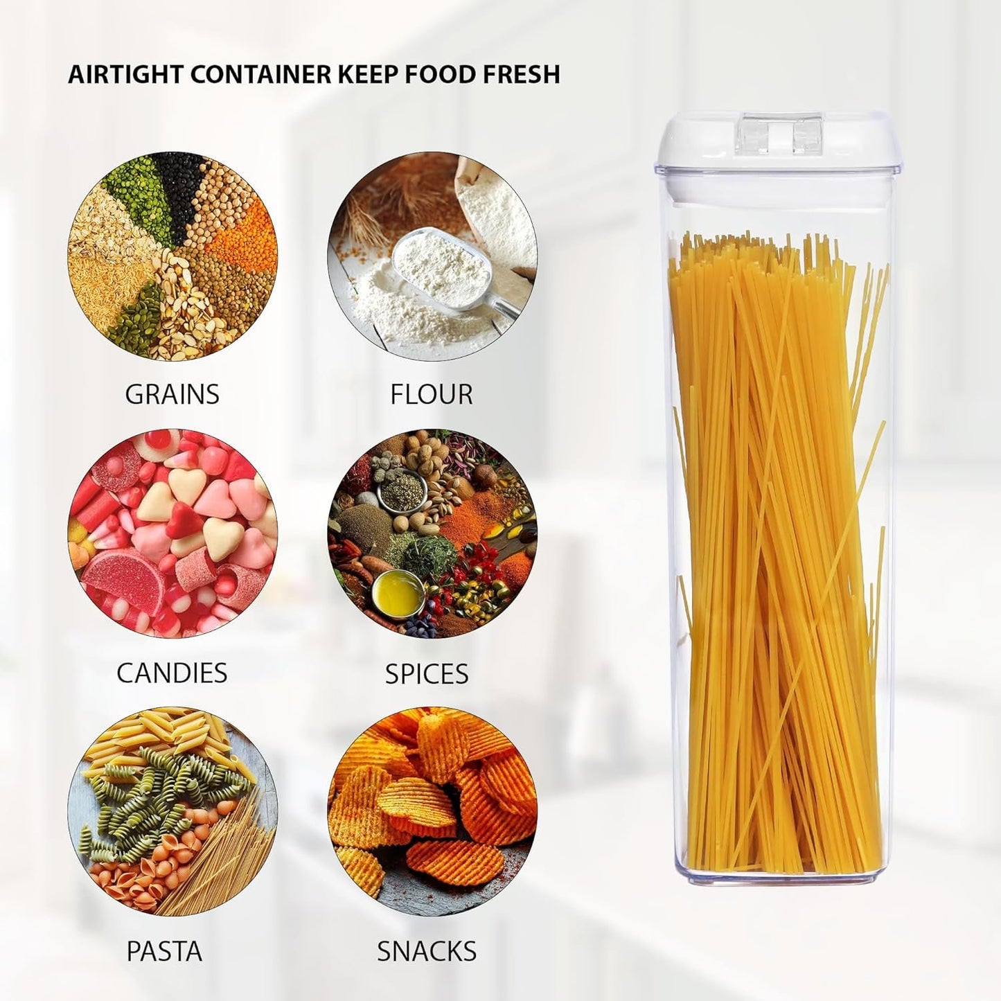 CINIMAX Premium 14-Pack Food Storage Containers with Lids-Crystal Clear Kitchen Storage Plastic Containers with Airtight Fliplock Lids-Durable & Versatile Food Containers with 20 Labels & Pen (White)