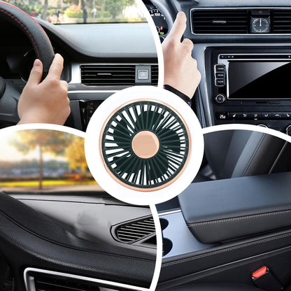 USB Powered Fan | Car Fans That Blow Cold Air,Automobile Interior Accessories, 3 Speeds Adjustable Ventilation Device With Light For Truck Rv Vehicle