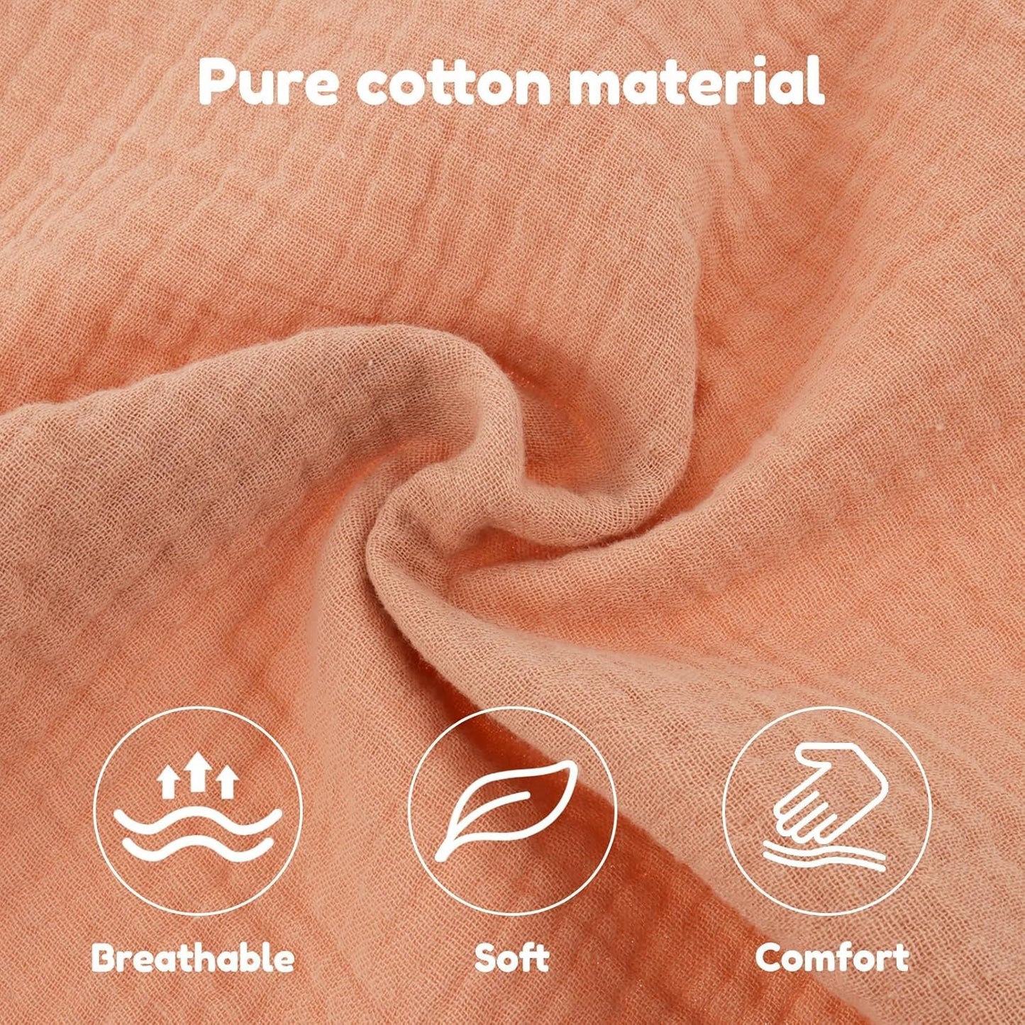 2Pcs Nursing Pillow Cover, Cotton Nursing Cover, Hidden Zip Nursing Pillowcover, Easy to Fit Nursing Cover, Flexible Easy to Use Nursing Pillowcover, Pillow Slipcover for Baby Girls Boys Newborn