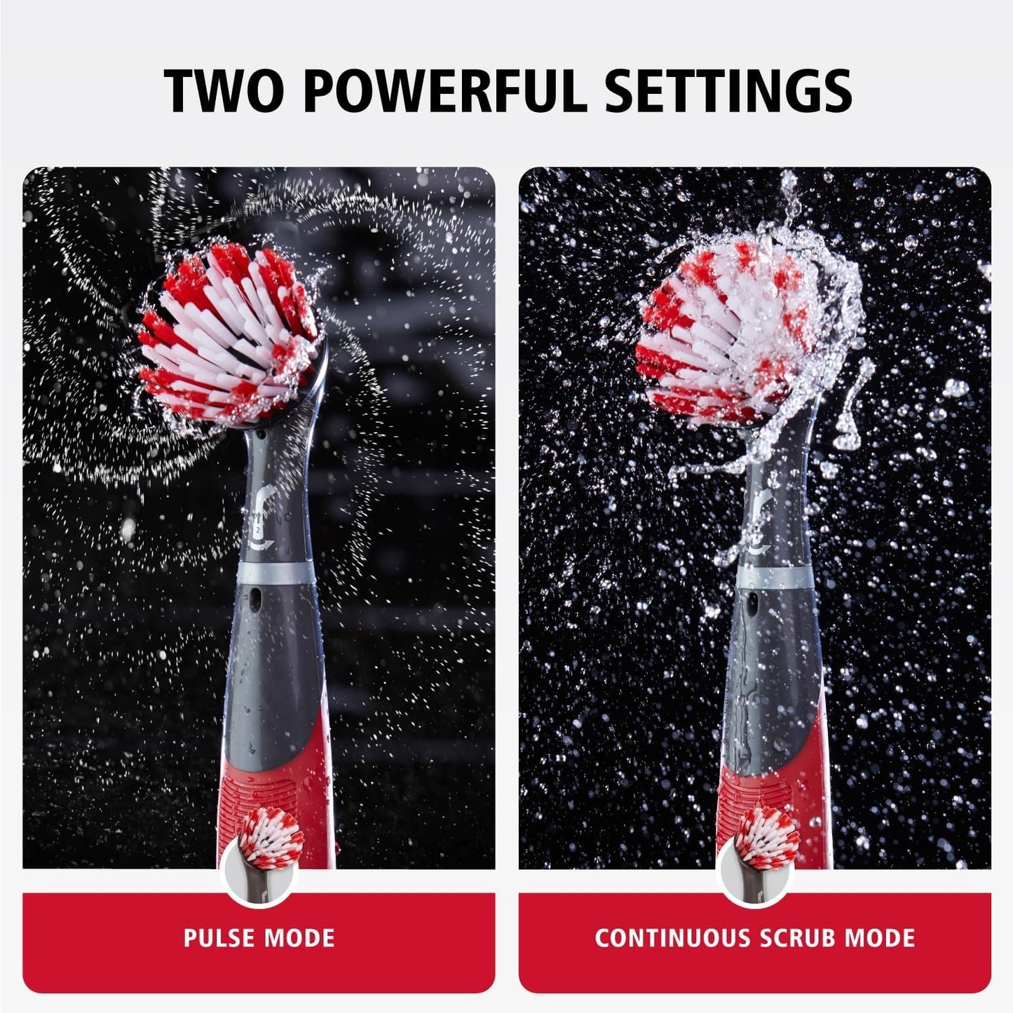 Rubbermaid Reveal Cordless Battery Power Scrubber Home Kit, 18 Pieces, Red, Multi-Purpose Scrub Brush Cleaner for Grout/Tile/Bathroom/Shower/Bathtub, Water Resistant, Lightweight, Ergonomic Grip