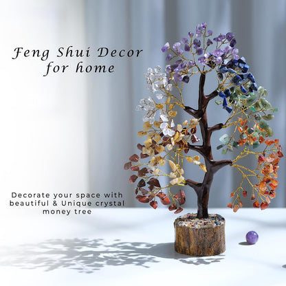 Chakra Crystal Tree of Life - Gem Stones and Spiritual Decor - Home Decor Gifts, Money Tree, Healing Crystal Gifts for Women