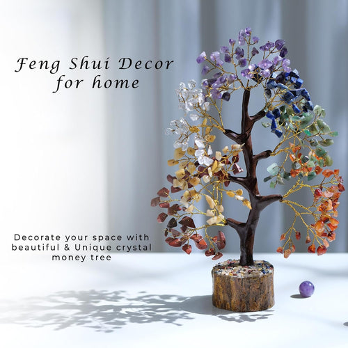Chakra Crystal Tree of Life - Gem Stones and Spiritual Decor - Home Decor Gifts, Money Tree, Healing Crystal Gifts for Women