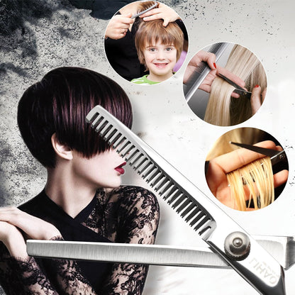 Set of Professional Hairdressing Scissors Hair Scissors with a Case (Set of 6)