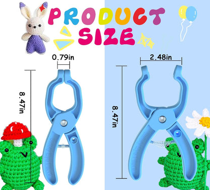 GEOCCI Safety Eye Tool Auxiliary Tool for Attaching Safety Eyes for Crocheting Safety Eyes Crochet Tools for Amigurumi Crochet & Stuffed 5-30mm Animal Eyes Making Supplies Toolï¼ˆBlue 1pcsï¼‰