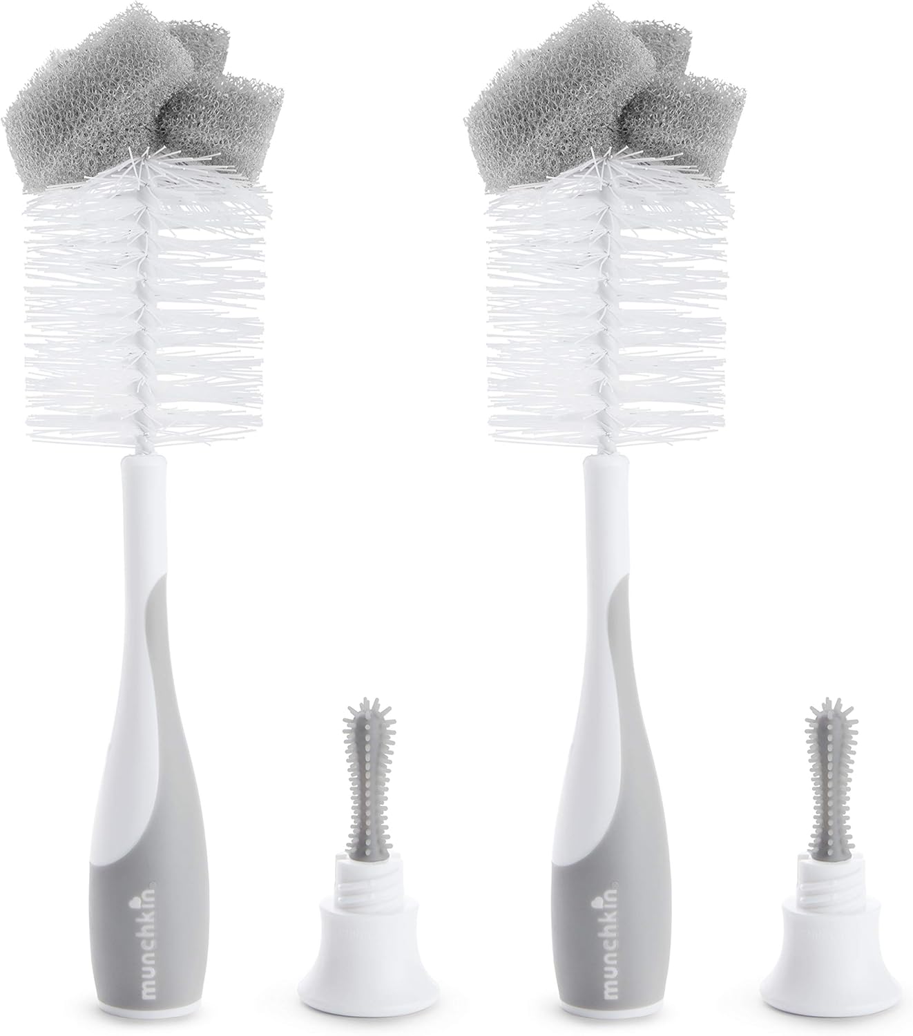 Munchkin® Sponge™ Bottle Brush, 2 Pack, Grey