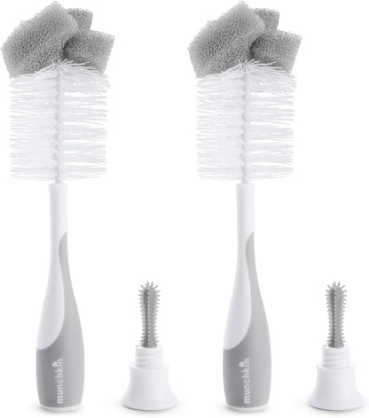 Munchkin® Sponge™ Bottle Brush, 2 Pack, Grey