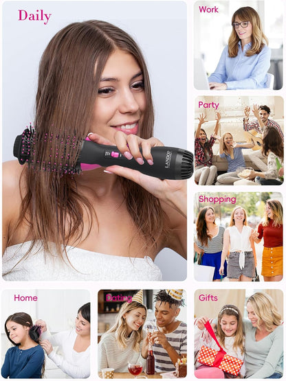 One-Step Hot Air Blow Hair Dryer Brush - 2.4 Inch HairDryer Styler and Volumizer for All Hair Types - Professional Blowout Style and Dry Quickly for Smooth, Frizz-Free Results